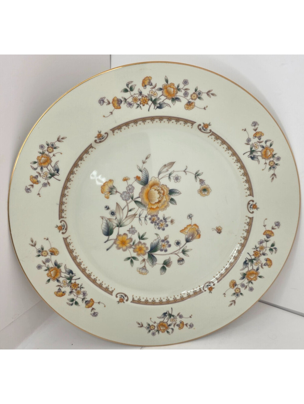 Mikasa Peony Rose Round Chop Plate 12'' Serving Platter M2003 Ivory China